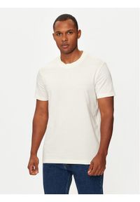 Calvin Klein Jeans T-Shirt Institutional J30J326402 Écru Regular Fit. Materiał: bawełna