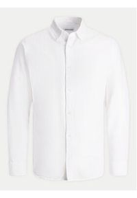 Jack & Jones - Jack&Jones Koszula 12248579 Biały Slim Fit. Kolor: biały. Materiał: len