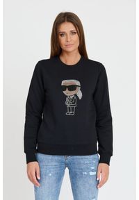 Karl Lagerfeld - KARL LAGERFELD Czarna damska bluza Ikonik 2.0, Rozmiar XS. Kolor: czarny