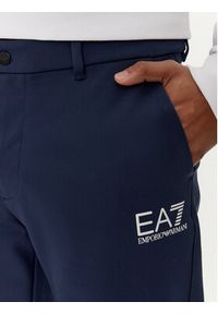 EA7 Emporio Armani Spodnie materiałowe 3DPP01 PNFRZ 1554 Granatowy Regular Fit. Kolor: niebieski. Materiał: syntetyk