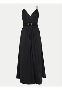 TwinSet - TWINSET Sukienka letnia 241TT2021 Czarny Regular Fit. Kolor: czarny. Materiał: bawełna. Sezon: lato #7