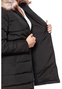 Wrangler - DAMSKA KURTKA ZIMOWA WRANGLER LONG PUFFER BLACK W4126VJ01. Materiał: futro. Sezon: zima #6