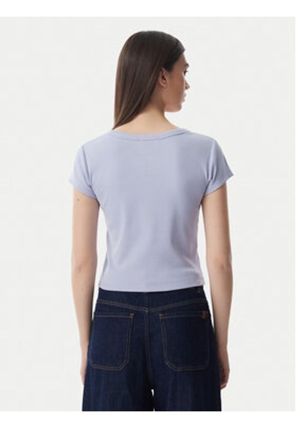 Calvin Klein Jeans T-Shirt LV047C200G Niebieski jasny Slim Fit. Kolor: niebieski. Materiał: bawełna