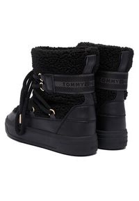 TOMMY HILFIGER - Tommy Hilfiger Śniegowce Faux Shearling Snowboot FW0FW08788 Czarny. Kolor: czarny. Materiał: materiał #6