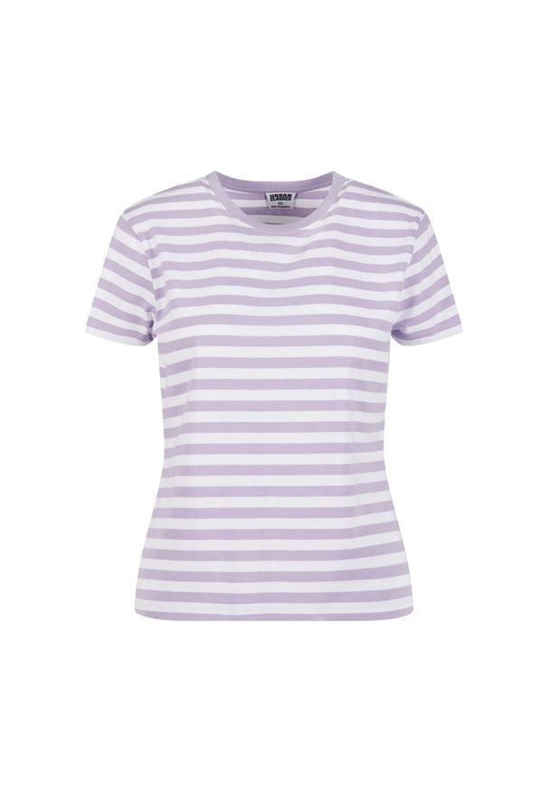 Damska koszulka w regularne paski Urban Classics. Kolor: biały. Materiał: bawełna. Wzór: paski