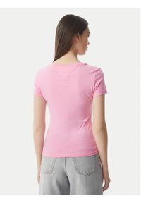 Tommy Jeans T-Shirt DW0DW20458 Różowy jasny Slim Fit. Kolor: różowy. Materiał: bawełna #3