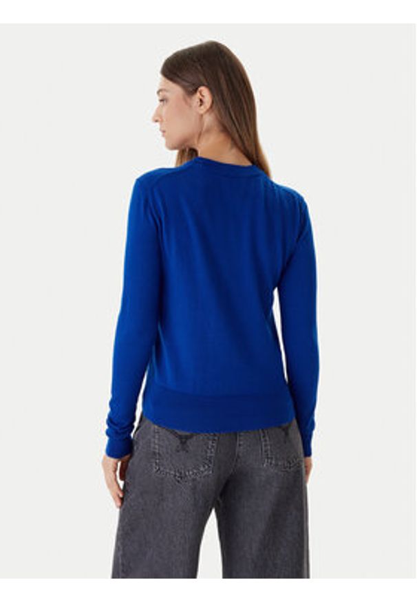 Calvin Klein Sweter LV044D370G Niebieski Regular Fit. Kolor: niebieski. Materiał: syntetyk
