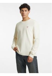 Guess Jeans Sweter M4BI77 KCII1 Écru Regular Fit. Materiał: bawełna