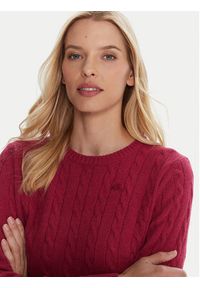 Kappa Sweter 65116CW Różowy Regular Fit. Kolor: różowy. Materiał: wełna #3