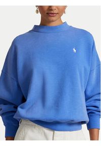 Polo Ralph Lauren Bluza 211965111002 Niebieski Oversize. Typ kołnierza: polo. Kolor: niebieski. Materiał: bawełna #5