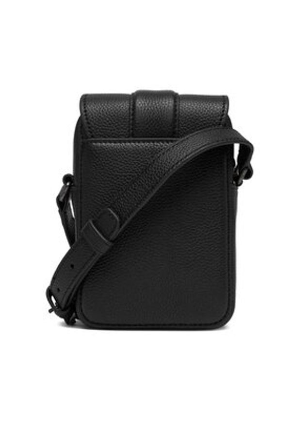 Calvin Klein Saszetka Leather Slim Flap Reporter LV04D3323G Czarny. Kolor: czarny. Materiał: skóra