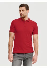 Pako Lorente - PAKO LORENTE – Gładki t-shirt polo w czerwonym kolorze. Okazja: na co dzień. Typ kołnierza: polo. Kolor: czerwony, niebieski, zielony, biały. Materiał: bawełna. Wzór: gładki. Styl: casual #1