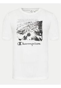 Champion T-Shirt Athletic Archive Graphic Print 216962 Biały Regular Fit. Kolor: biały. Materiał: bawełna. Wzór: nadruk
