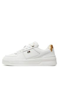 TOMMY HILFIGER - Tommy Hilfiger Sneakersy Essential Basket Sneaker Gold FW0FW08076 Écru. Materiał: materiał #2