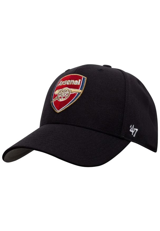 47 Brand - Czapka z daszkiem męska Arsenal FC MVP Cap. Kolor: czarny. Materiał: wełna