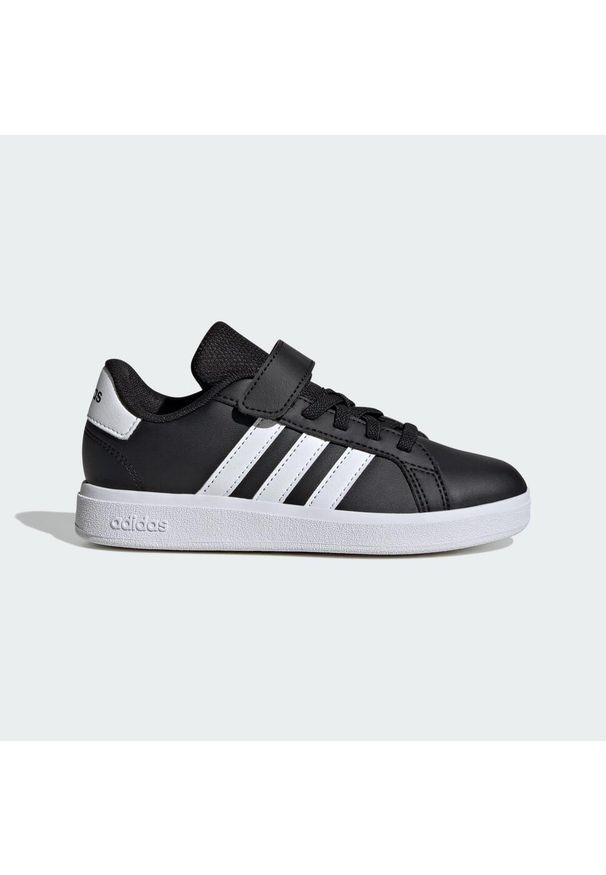 Adidas - Buty Grand Court 2.0 Kids. Zapięcie: pasek. Kolor: biały, wielokolorowy, czarny