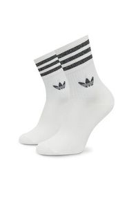 Adidas - adidas Zestaw 2 par wysokich skarpet damskich Glt Crew HC9561 Biały. Kolor: biały. Materiał: bawełna, materiał #3