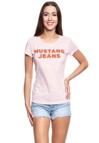 Mustang - MUSTANG T SHIRT DAMSKI Alexia C Print 1009881 11811. Wzór: nadruk