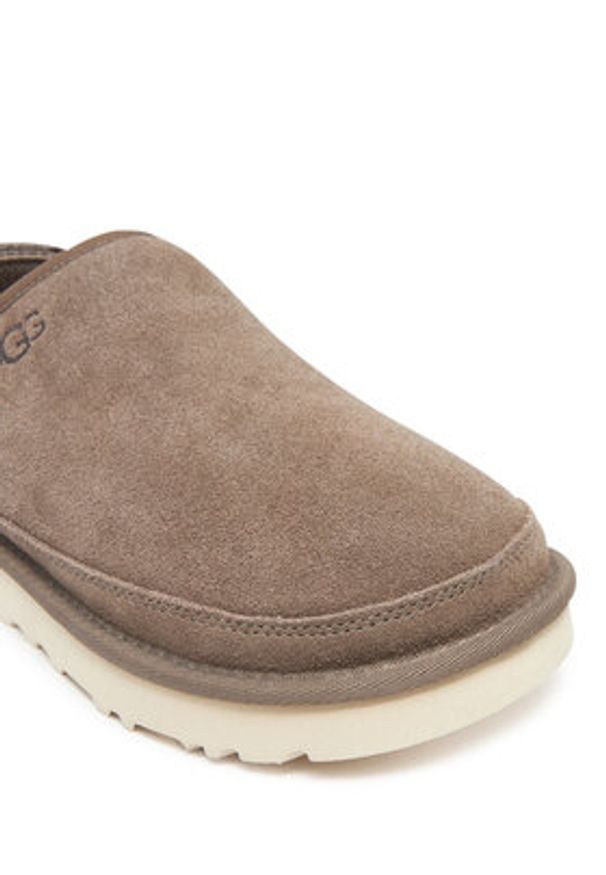 Ugg Klapki M Goldencoast Clog II 1166915 Szary. Kolor: szary. Materiał: skóra, zamsz