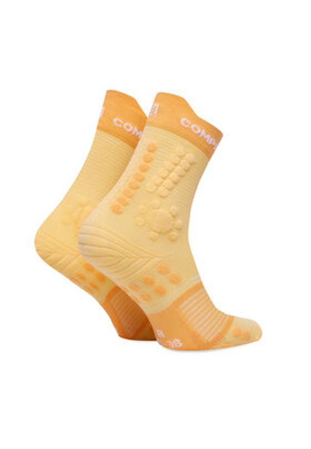 Compressport Skarpety wysokie unisex Pro Racing Socks v4.0 Trail XU00048B Żółty. Kolor: żółty. Materiał: materiał, poliamid