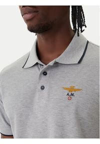 Aeronautica Militare Polo 261PO1308UP00082 Szary Regular Fit. Typ kołnierza: polo. Kolor: szary. Materiał: bawełna #5