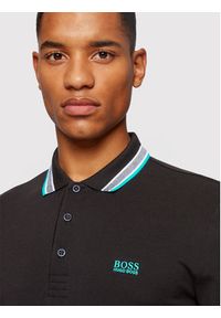 BOSS - Boss Polo Plisy 50272945 Czarny Regular Fit. Typ kołnierza: polo. Kolor: czarny. Materiał: bawełna #5