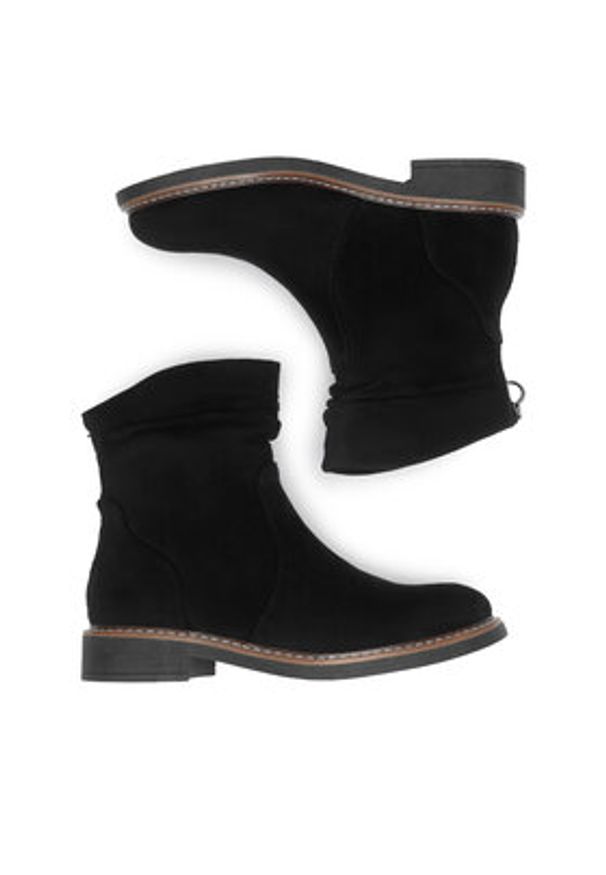 Clara Barson Botki WS2169-04 Czarny. Kolor: czarny. Materiał: materiał