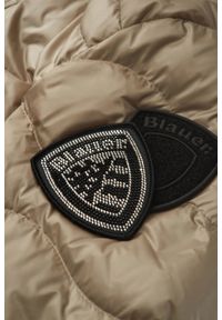 Blauer USA - BLAUER Beżowa kurtka damska Aldie Short Jackets, Rozmiar M. Kolor: beżowy. Materiał: poliamid, puch, futro