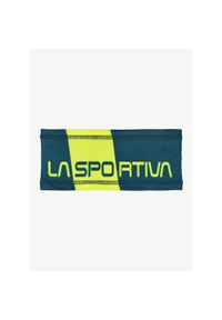 LA SPORTIVA - Opaska sportowa na głowę La Sportiva Diagonal Headband - storm blue/lime punch. Kolor: zielony. Styl: sportowy