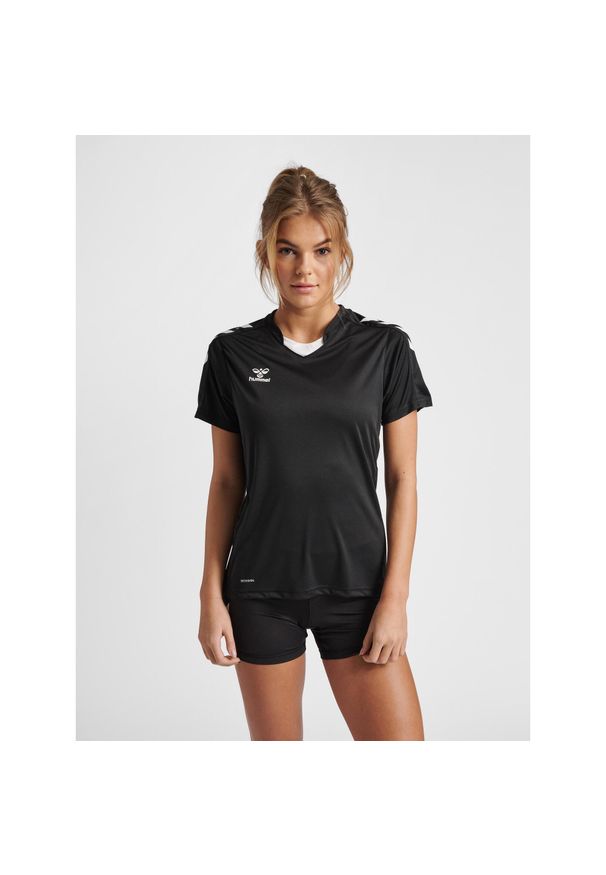Koszulka sportowa z krótkim rękawem damska Hummel Core XK Poly Jersey S/S Woman. Kolor: czarny. Materiał: jersey. Długość rękawa: krótki rękaw. Długość: krótkie