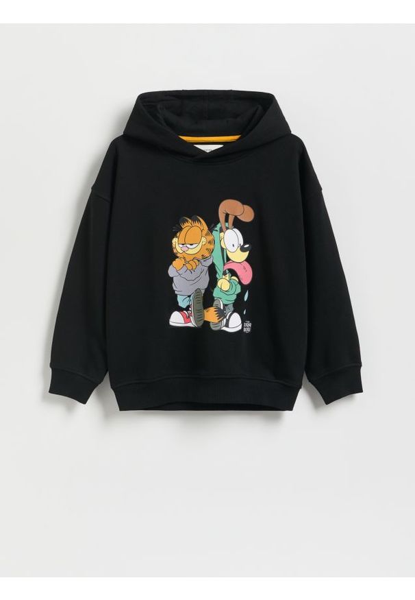 Reserved - Bluza GARFIELD - czarny. Kolor: czarny. Materiał: bawełna, dzianina