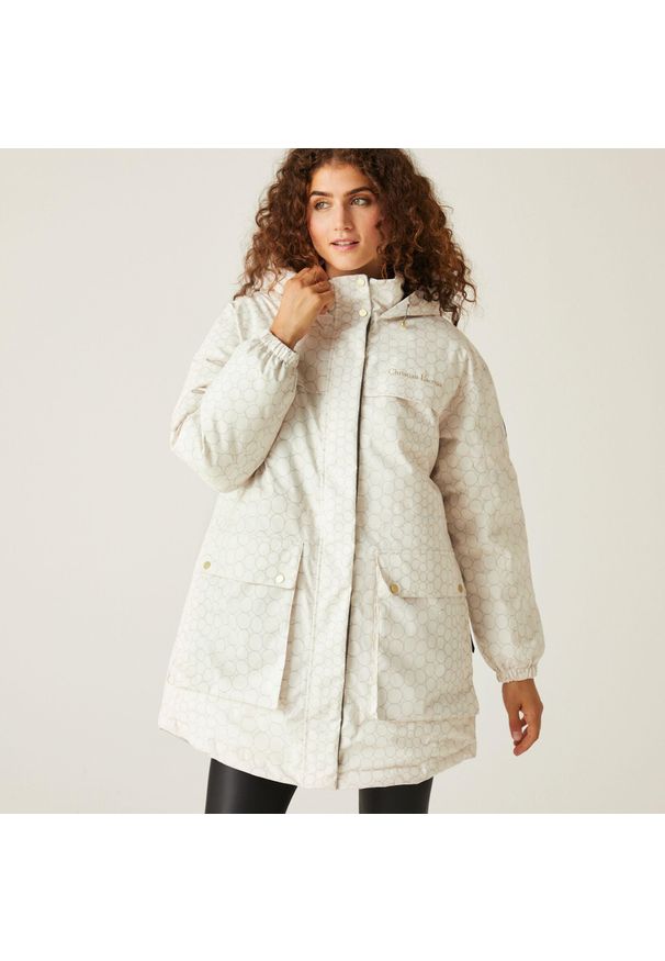 Płaszcz turystyczny damski Regatta Cailar CLR przeciwdeszczowy. Kolor: biały. Sport: turystyka piesza