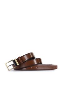 Wittchen - Męski pasek ze skóry klasyczny. Kolor: brązowy. Materiał: skóra. Wzór: aplikacja, gładki. Styl: klasyczny #4