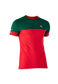 KIPSTA - Koszulka krótki rękaw do piłki nożnej Kipsta FF100 Maroko. Kolor: czerwony. Materiał: materiał, bawełna, poliester. Długość rękawa: krótki rękaw. Długość: krótkie