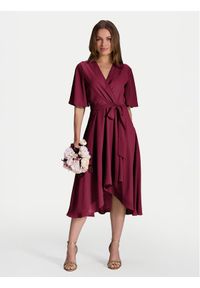 Swing Sukienka koktajlowa 5AI10200 Bordowy Regular Fit. Kolor: czerwony. Materiał: syntetyk. Styl: wizytowy #1