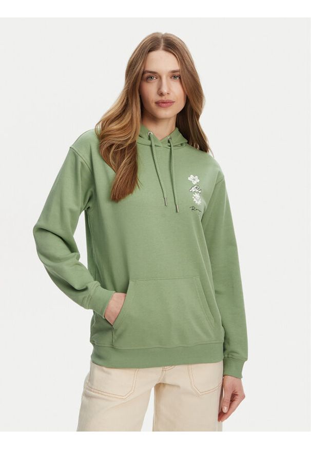 Roxy Bluza ERJFT04952 Zielony. Kolor: zielony. Materiał: syntetyk