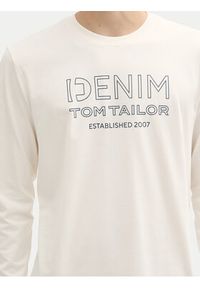 Tom Tailor Denim Longsleeve 1043484 Écru Regular Fit. Materiał: bawełna. Długość rękawa: długi rękaw #5