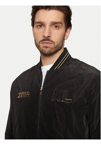 Karl Lagerfeld - KARL LAGERFELD Kurtka bomber 505405 551501 Czarny Regular Fit. Typ kołnierza: dekolt w karo. Kolor: czarny. Materiał: syntetyk #5
