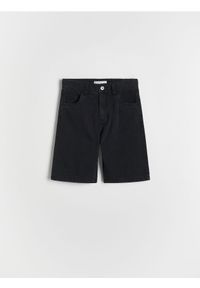 Reserved - Jeansowe szorty - czarny. Kolor: czarny. Materiał: jeans