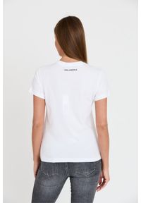 Karl Lagerfeld - KARL LAGERFELD Biały damski t-shirt Ikonik 2.0, Rozmiar S. Kolor: biały #2