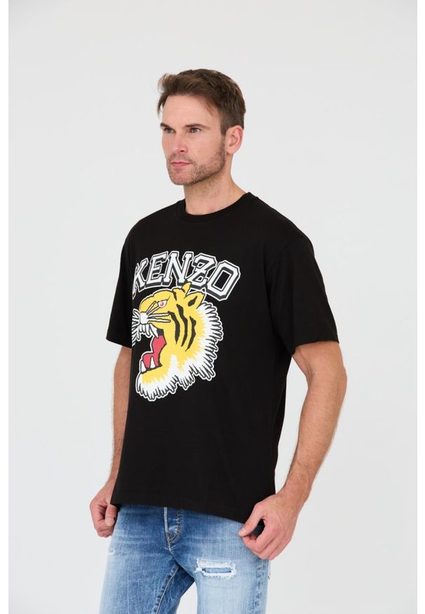 Kenzo - KENZO Czarny t-shirt Tiger Varsity Jungl. Kolor: czarny