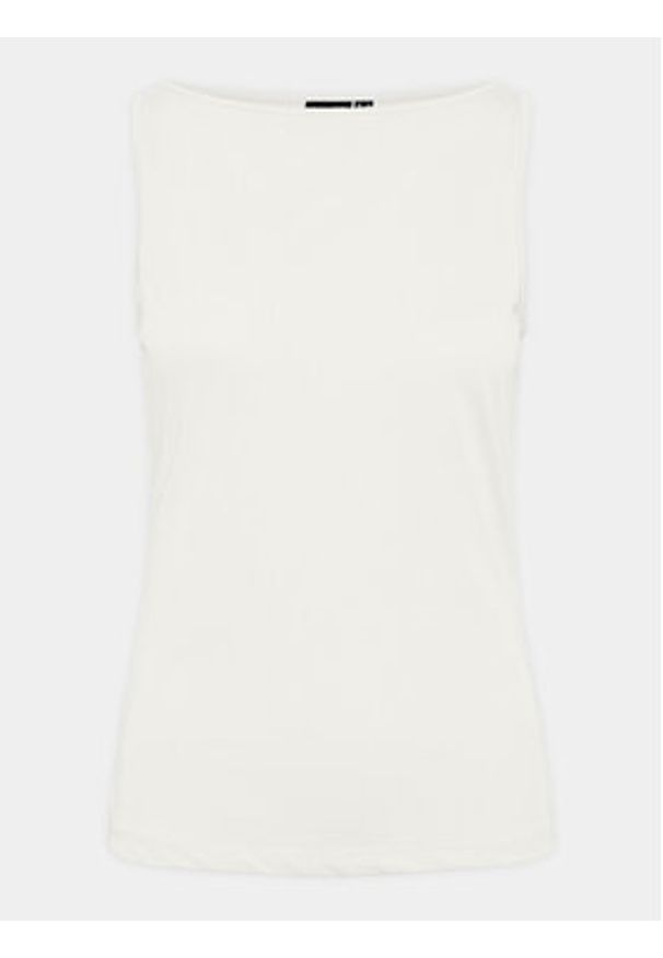 Pieces Top Anora 17148788 Biały Regular Fit. Kolor: biały. Materiał: wiskoza, syntetyk