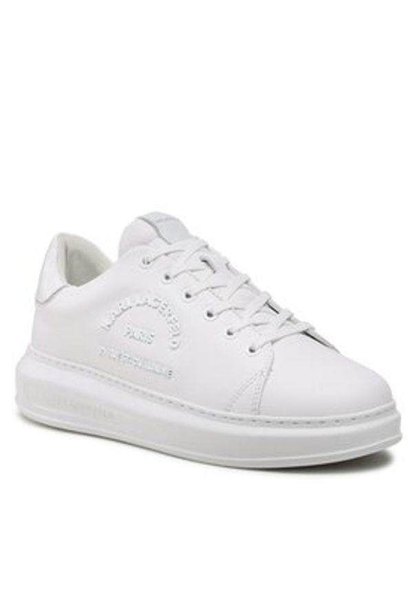 Karl Lagerfeld - KARL LAGERFELD Sneakersy KL52539 Biały. Kolor: biały. Materiał: skóra
