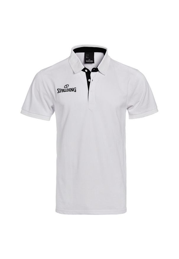 SPALDING - Polo Spalding Prime. Typ kołnierza: polo. Kolor: biały. Styl: elegancki