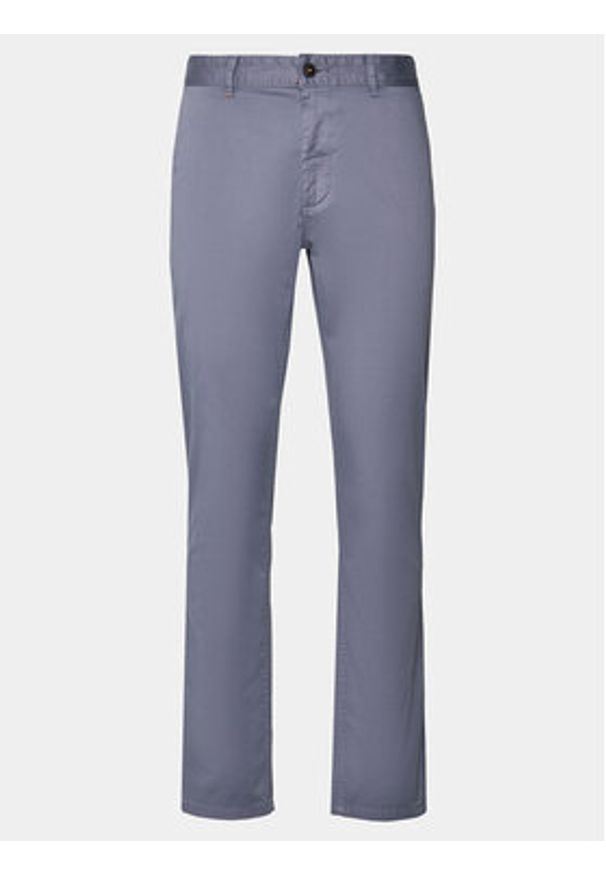 BOSS - Boss Chinosy 50510933 Niebieski Slim Fit. Kolor: niebieski. Materiał: bawełna