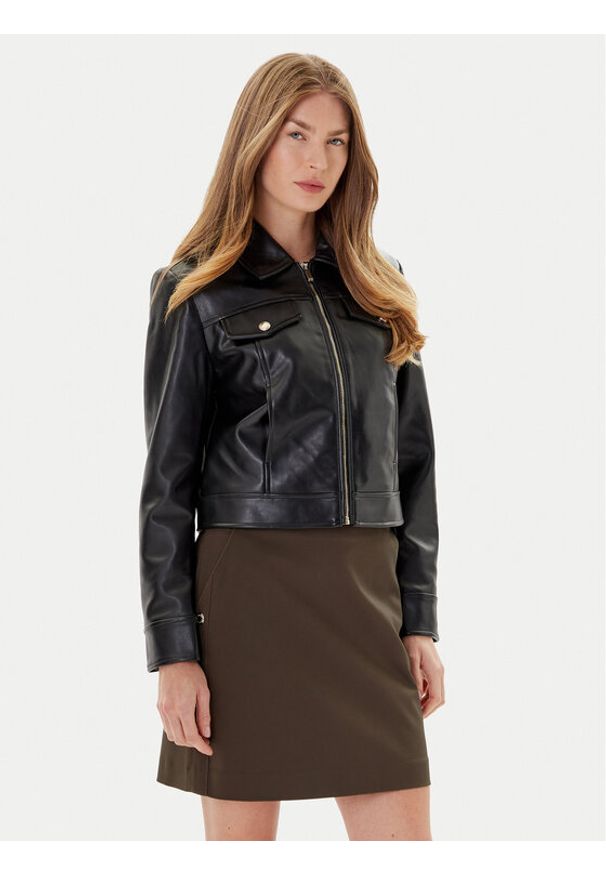 Morgan Kurtka z imitacji skóry 252-GNOLA Czarny Regular Fit. Kolor: czarny. Materiał: skóra
