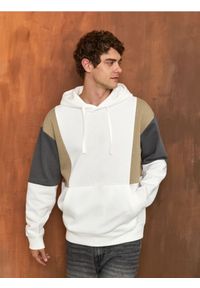 Sinsay - Bluza z kapturem - kremowy. Typ kołnierza: kaptur. Kolor: kremowy #1