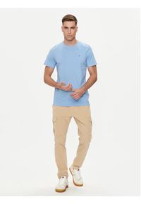 Tommy Jeans T-Shirt DM0DM04411 Niebieski Slim Fit. Kolor: niebieski. Materiał: bawełna