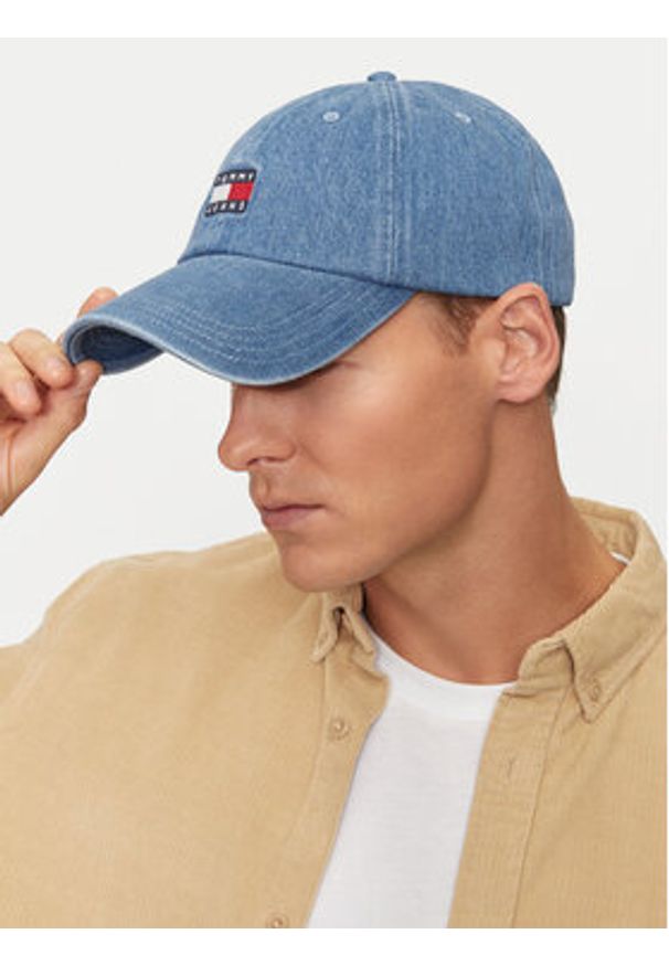 Tommy Jeans Czapka z daszkiem AM0AM12936 Niebieski. Kolor: niebieski. Materiał: bawełna, materiał