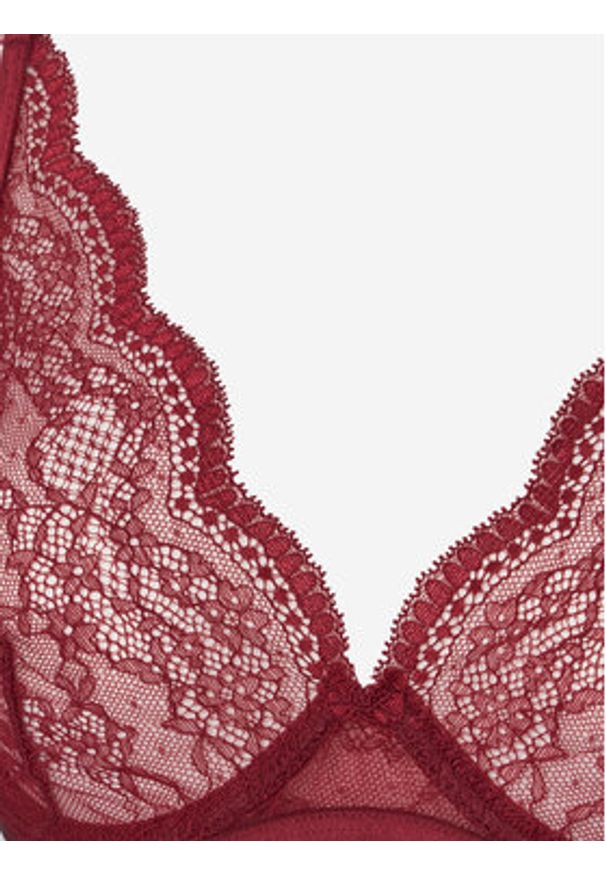 Hunkemöller Biustonosz z fiszbiną 206365 Czerwony. Kolor: czerwony. Materiał: syntetyk